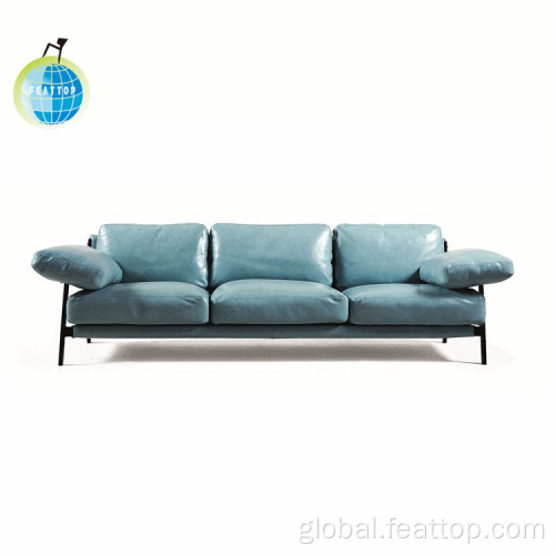 China Hot selling leisure office furniture modern leather sofa Manufactory